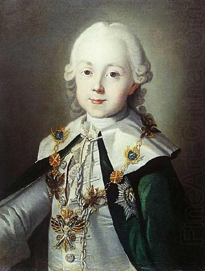 unknow artist Portrait of Paul of Russia dressed as Chevalier of the Order of St. Andrew china oil painting image